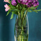 Personalised Heart and Swirls Glass Bullet Vase - Bullet Vase