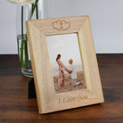 Engraved Wooden 4x6 I Love You Frame - Photo Frames