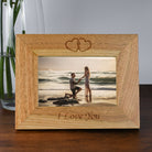 Engraved Wooden 6x4 Landscape I Love You Frame - Photo Frames