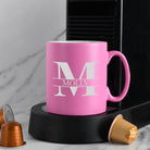 Personalised Initial & Name Mug - Pink - Mugs