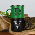 Personalised Initial & Name Enamel Camping Mug Set - Mugs