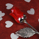 Personalised Initials Large Red Rose & Gift Box - keyrings