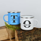 Personalised Initial & Name Enamel Camping Mug Set - Mugs