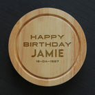 Personalised Happy Birthday Cheese Board And Knives Set - Cheeseboard Sets
