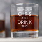 Personalised Keep Calm Glass Tumbler - Glass Tumblers