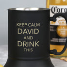 Personalised Keep Calm Matt Black Stainless Steel Tankard - Stainless Steel Tankards