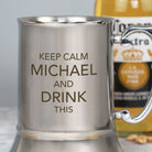 Personalised Keep Calm Silver Stainless Steel Tankard - Stainless Steel Tankards