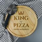 Personalised King of Pizza Large Round Pizza Board - Pizza Boards