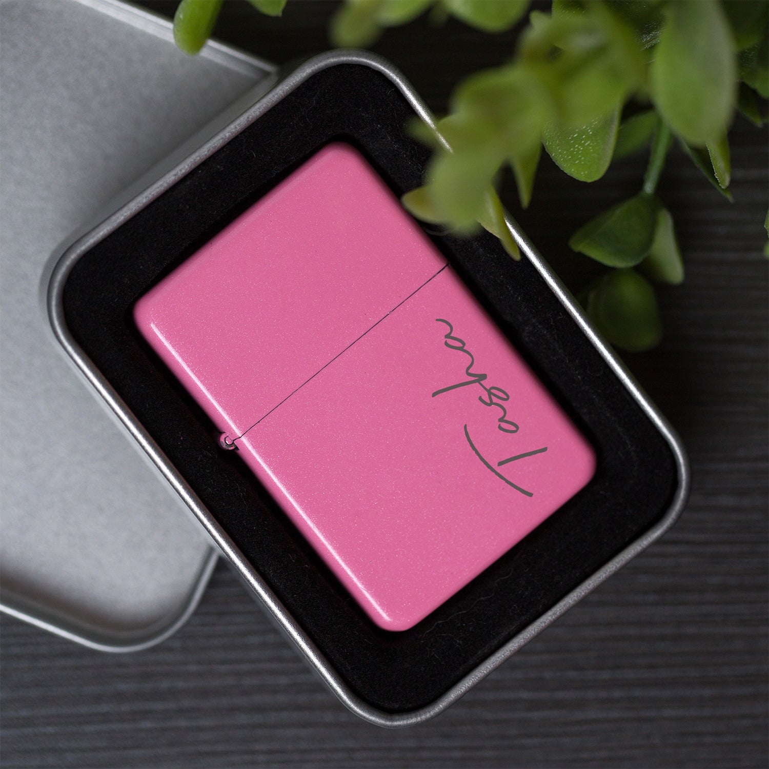 Personalised Large Name Pink Lighter & Gift Box - Lighters