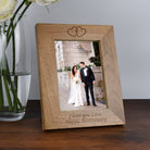 Personalised Wooden Linked Hearts Photo Frame - Photo Frames