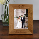 Personalised Wooden Linked Hearts Photo Frame - Photo Frames