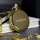 Personalised Name Gold Pocket Fob Watch - Pocket Watches