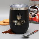 Personalised Coffee Motif Thermos Insulated Travel Tumbler - cup