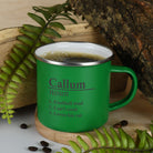 Personalised Name Definition Enamel Camping Mug - Green - Mugs