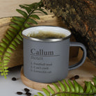 Personalised Name Definition Enamel Camping Mug - Grey - Mugs
