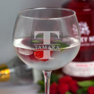 Personalised Initial & Name Balloon Gin Glass - Balloon Glass