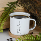 Personalised Name Enamel Camping Mug - White - Mugs