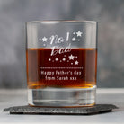 Personalised No.1 Dad Glass Tumbler - Glass Tumblers