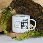 Personalised No.1 Dog Mum Enamel Camping Mug - Mugs