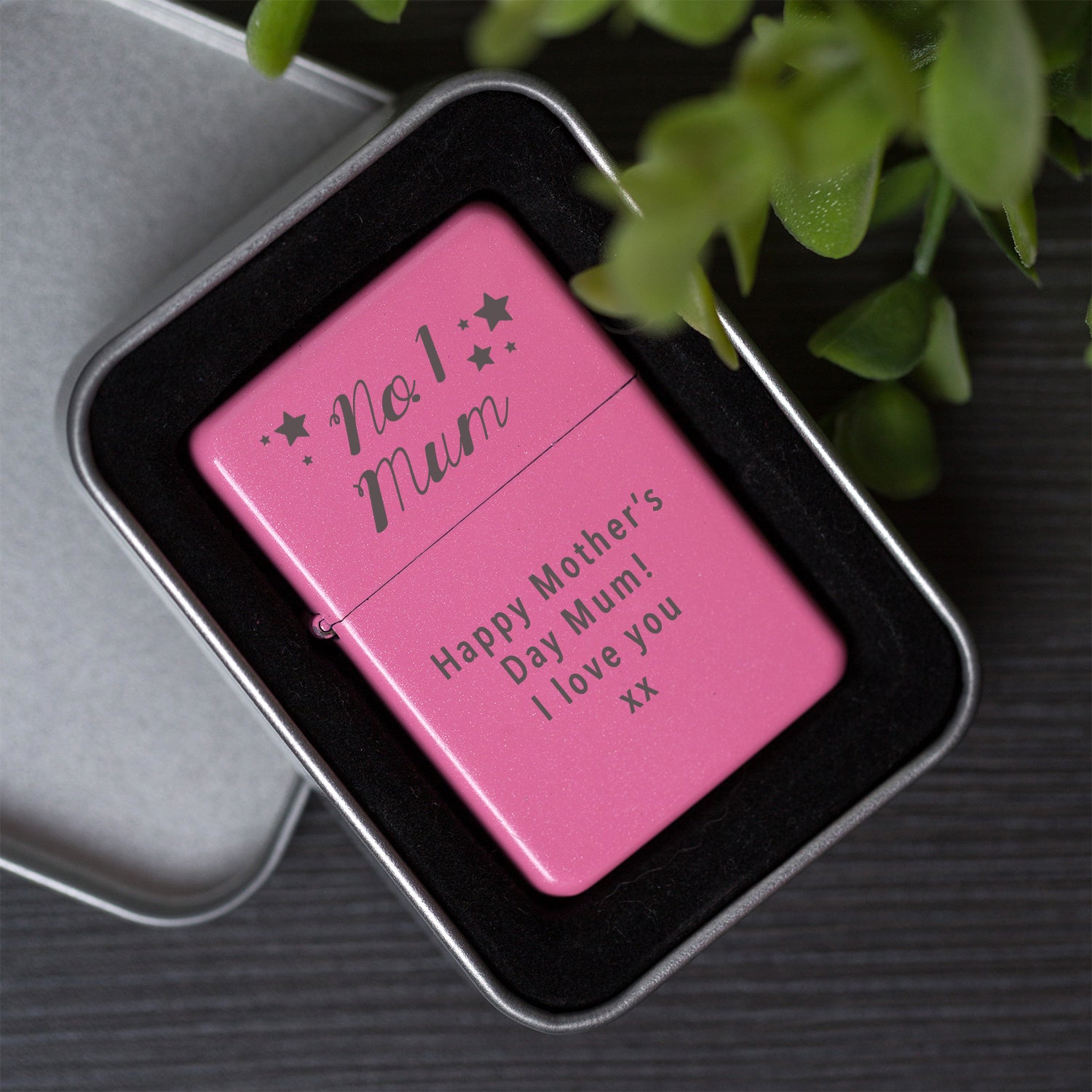 Personalised No.1 Mum Pink Lighter & Gift Box - Lighters