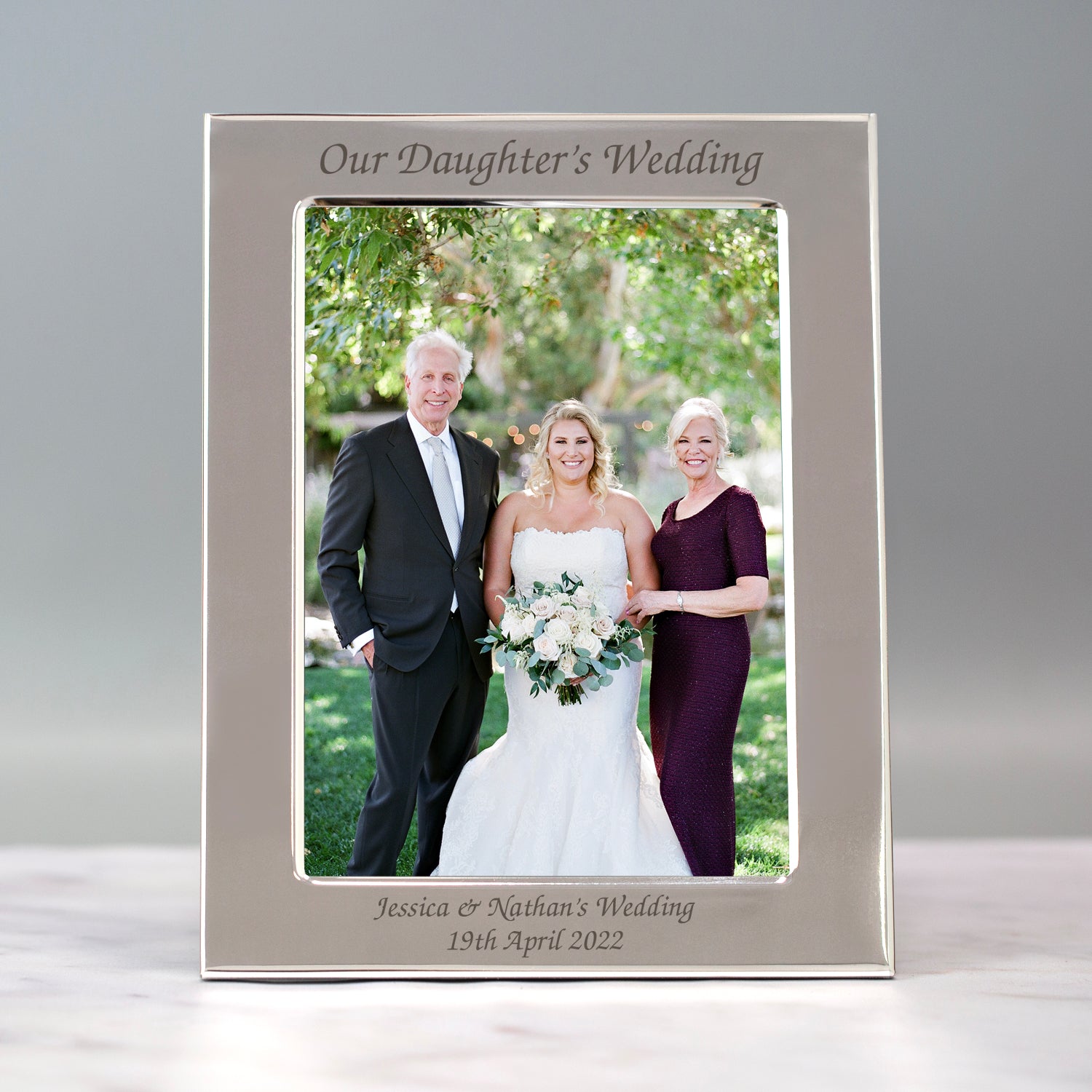 Personalised Silver 4x6 Our Daughter’s Wedding Photo Frame - Photo Frames