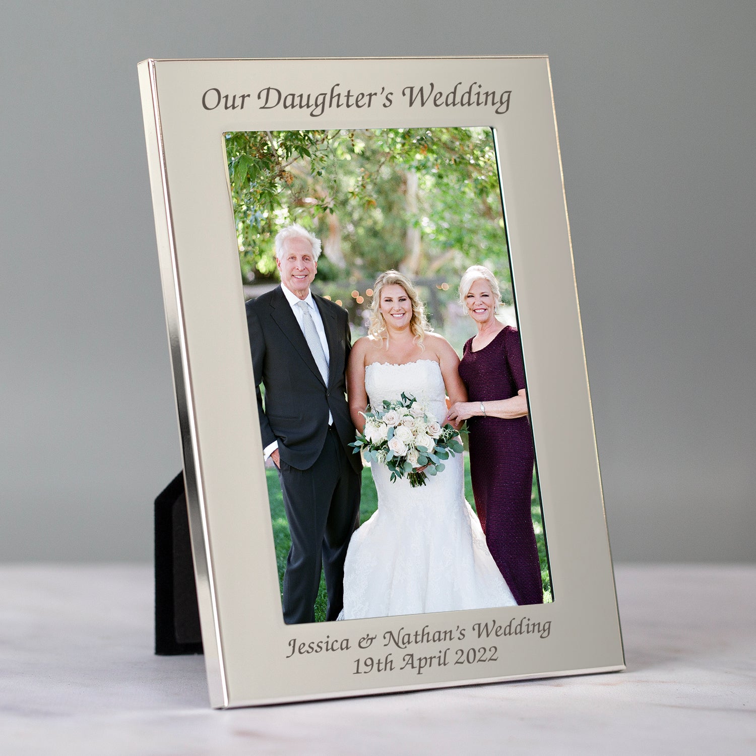 Personalised Silver 4x6 Our Daughter’s Wedding Photo Frame - Photo Frames