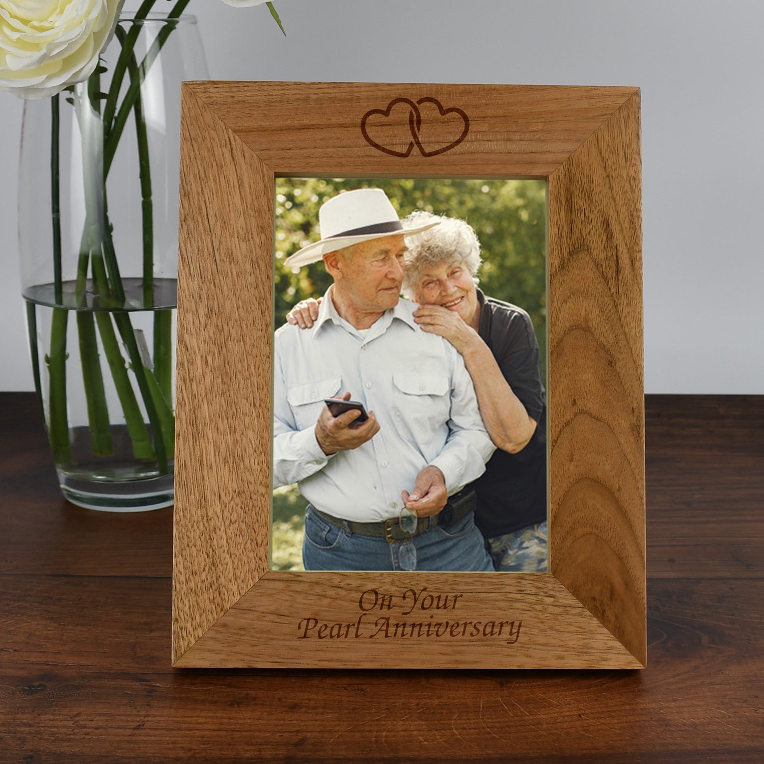 Personalised Wooden 5x7 On Your Pearl Anniversary Frame - Photo Frames