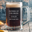 Personalised Father Of The Bride Glass Pint Stern Tankard - Beer Glasses