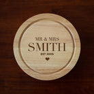 Personalised Mr & Mrs Cheese Board And Knives Set - Cheeseboard Sets