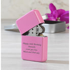 Personalised Message Pink Lighter & Gift Box - Lighters