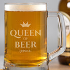 Personalised Queen Of Beer Glass Pint Stern Tankard - Beer Glasses