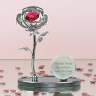 Personalised Crystocraft Red Rose Ornament - Crystocraft