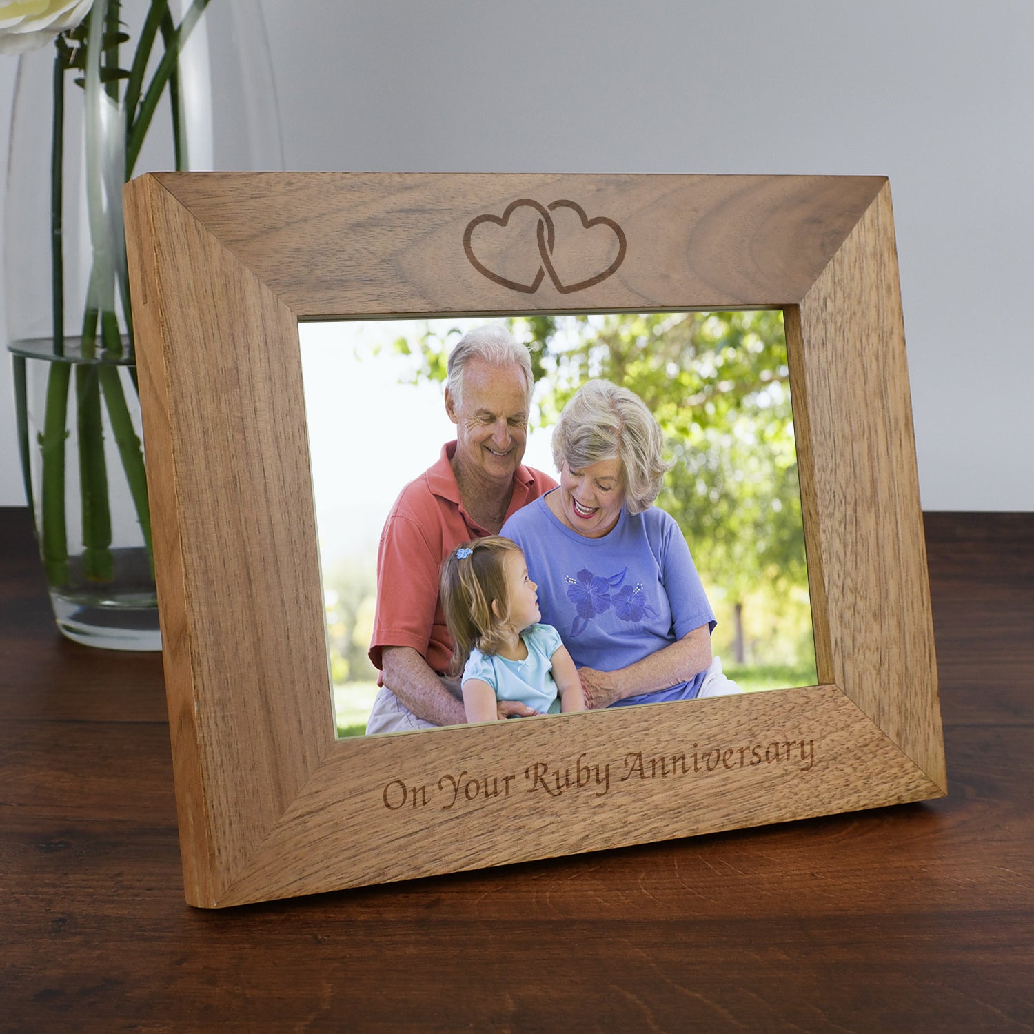 Wooden 7x5 Landscape On Your Ruby Anniversary Frame - Photo Frames