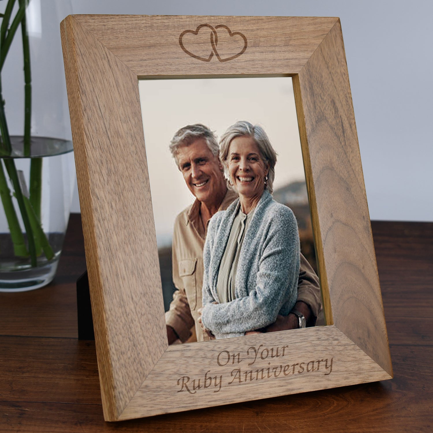 Wooden 5x7 On Your Ruby Anniversary Frame - Photo Frames