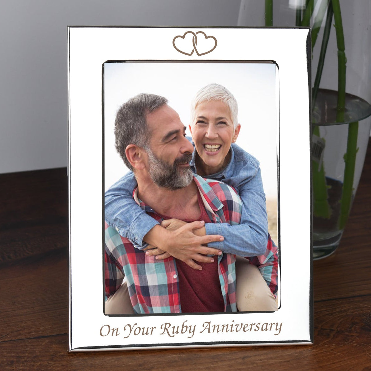 Silver 5x7 On Your Ruby Wedding Anniversary Photo Frame - Photo Frames