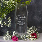 Personalised The Best Mum Glass Bullet Vase - Bullet Vase