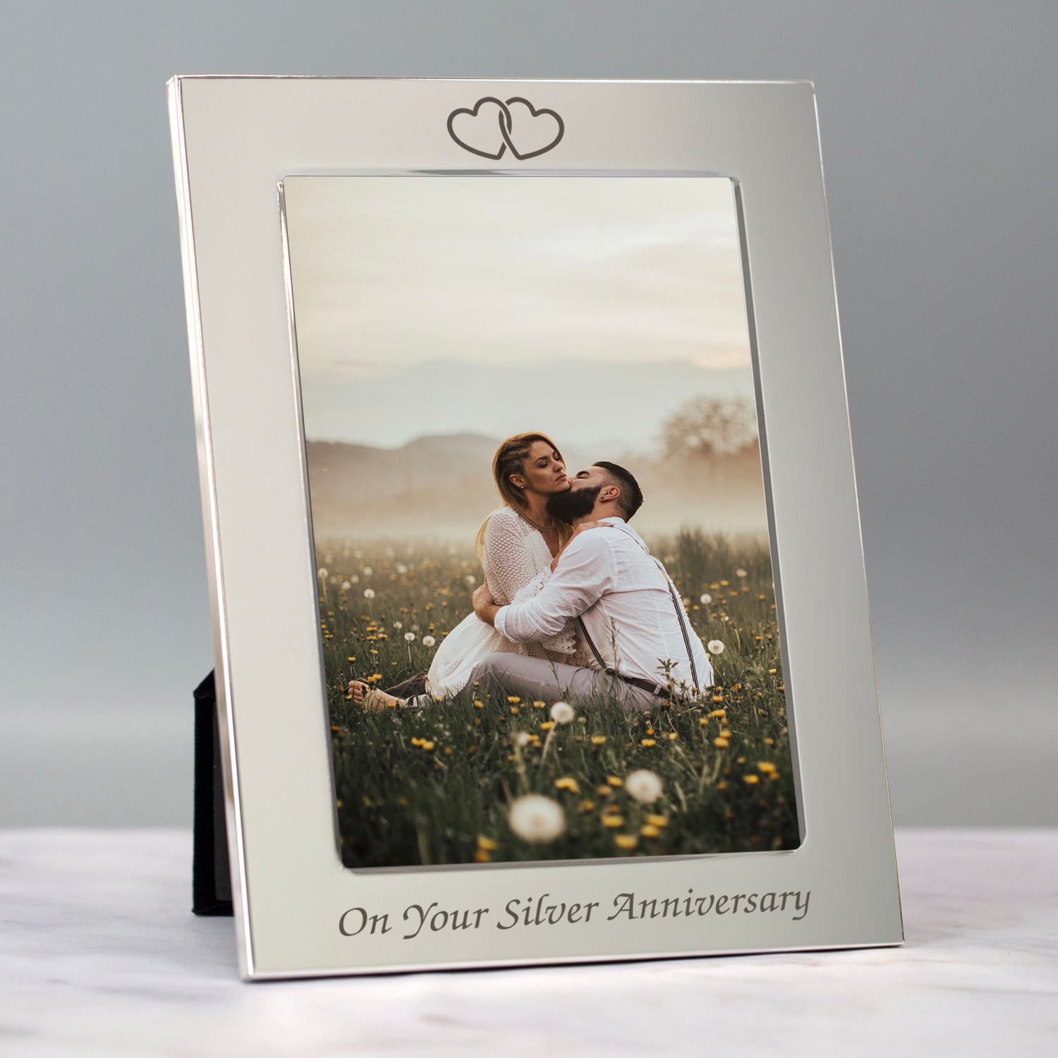 Silver 5x7 On Your Silver Wedding Anniversary Photo Frame - Photo Frames