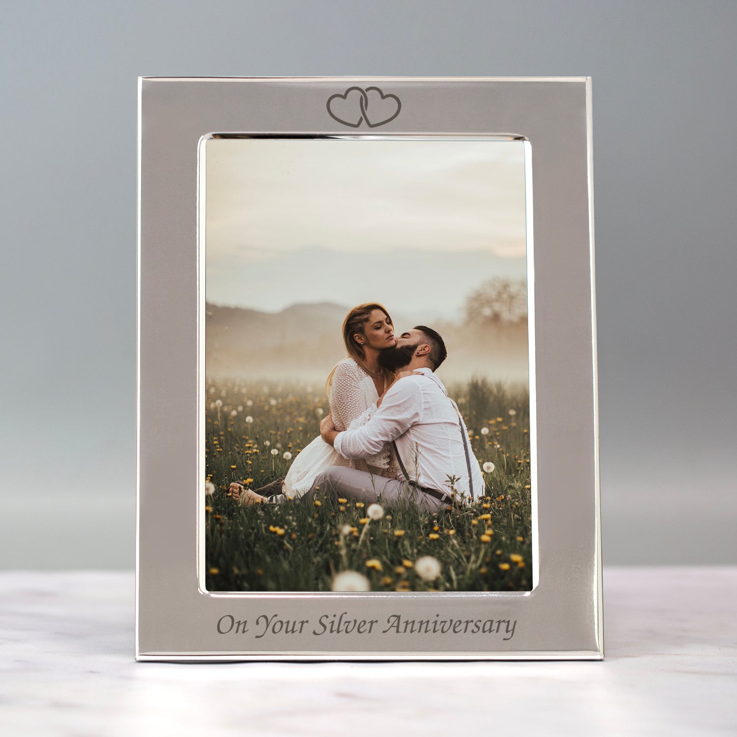 Silver 5x7 On Your Silver Wedding Anniversary Photo Frame - Photo Frames