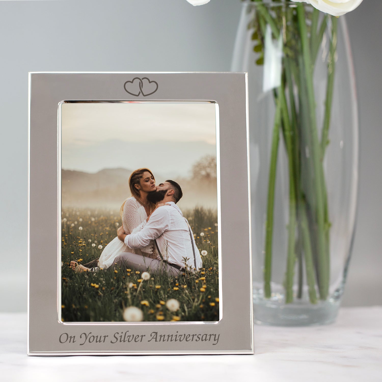 Silver 5x7 On Your Silver Wedding Anniversary Photo Frame - Photo Frames