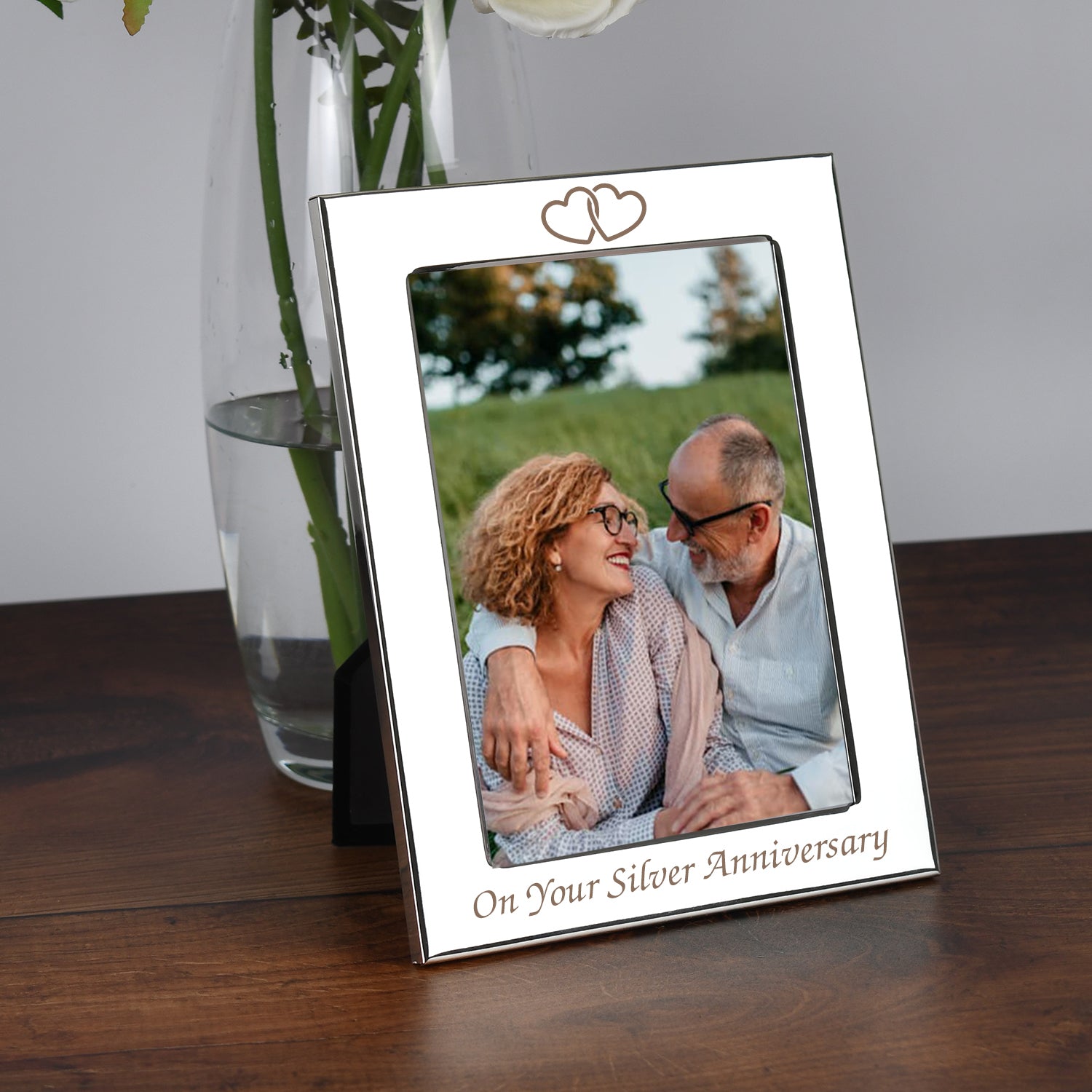 Silver 5x7 On Your Silver Wedding Anniversary Photo Frame - Photo Frames