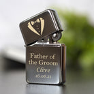 Personalised Father Of The Groom Silver Wedding Lighter & Gift Box - Lighters