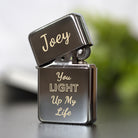 Personalised You Light Up My Life Silver Lighter & Gift Box - Lighters