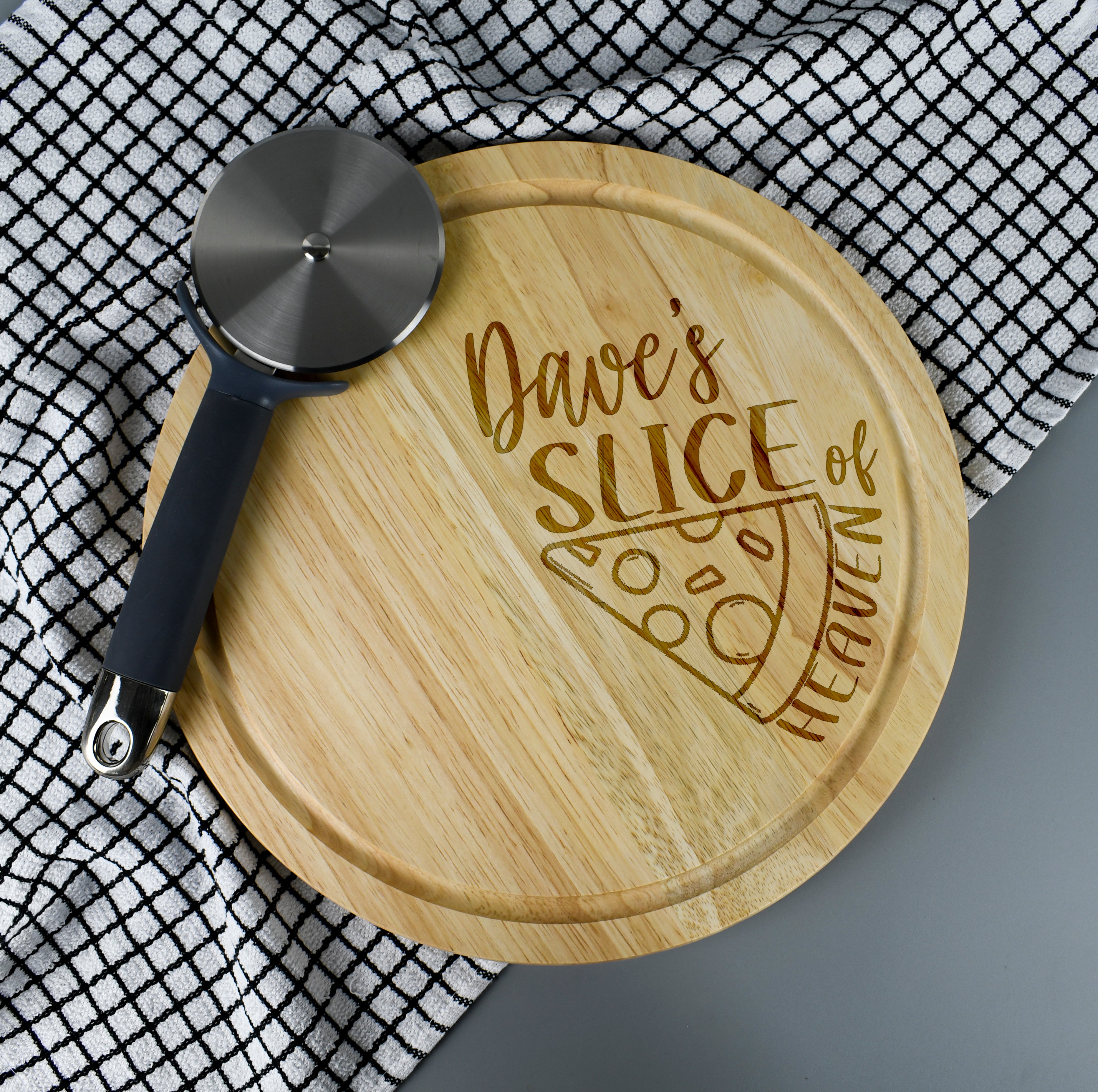Personalised Slice of Heaven Large Round Pizza Board - Pizza Boards