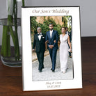 Personalised Silver 4x6 Our Son’s Wedding Photo Frame - Photo Frames
