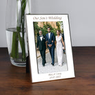 Personalised Silver 4x6 Our Son’s Wedding Photo Frame - Photo Frames
