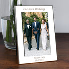 Personalised Silver 4x6 Our Son’s Wedding Photo Frame - Photo Frames
