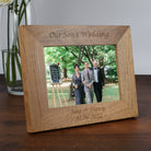 Personalised Wooden 7x5 Landscape Our Son’s Wedding Frame - Photo Frames