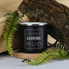 Personalised Stamp Enamel Camping Mug - Black - Mugs