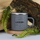 Personalised Stamp Enamel Camping Mug - Grey - Mugs