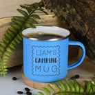 Personalised Stamp Enamel Camping Mug - Light Blue - Mugs